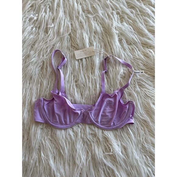 Aerie Smoothez Mesh Full Coverage Unlined Bra 34B Lavender Purple - Picture 4 of 10